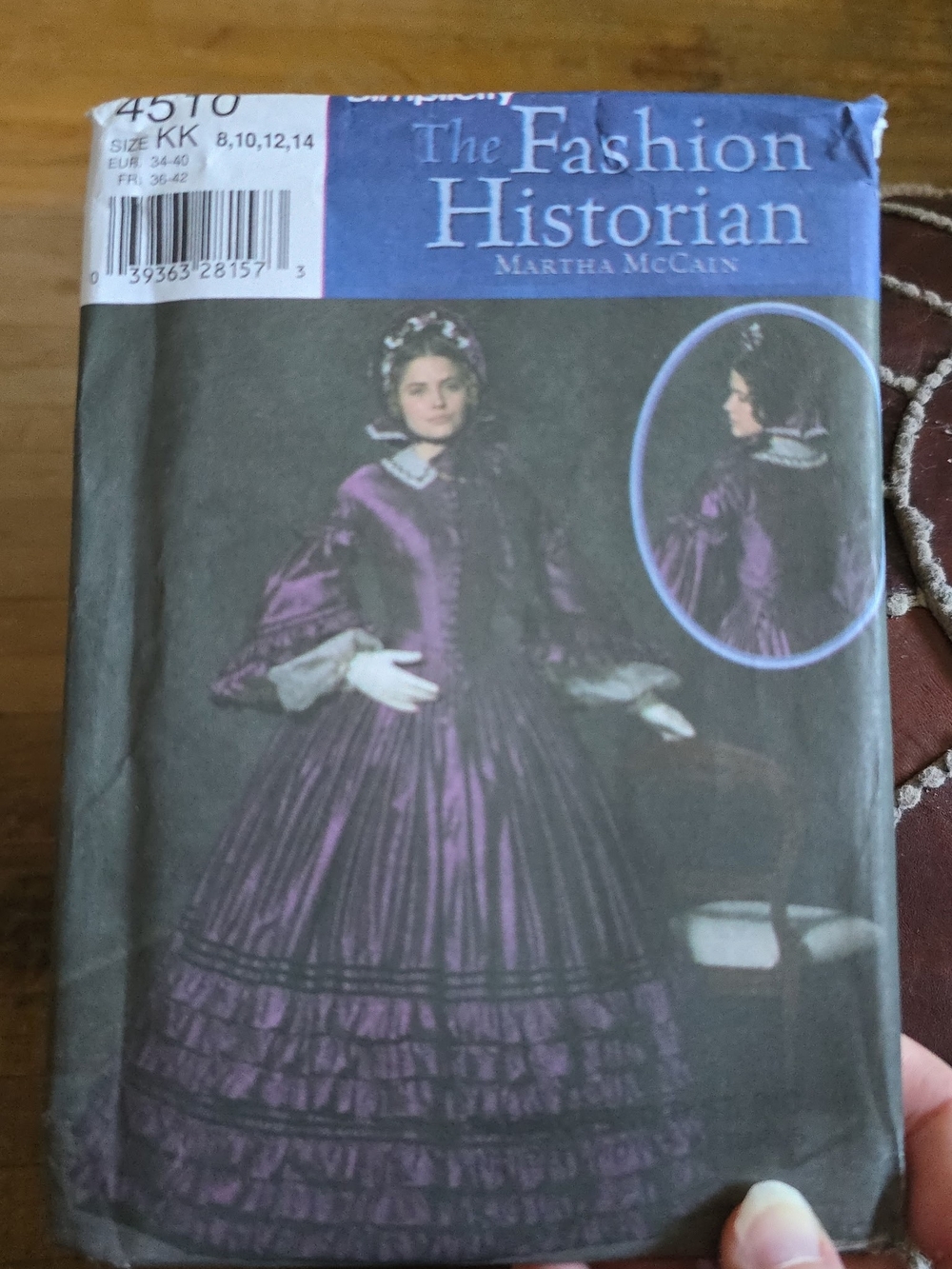 Simplicity 4510 Martha McCain Fashion Historian 1860s Civil War Dress Pattern